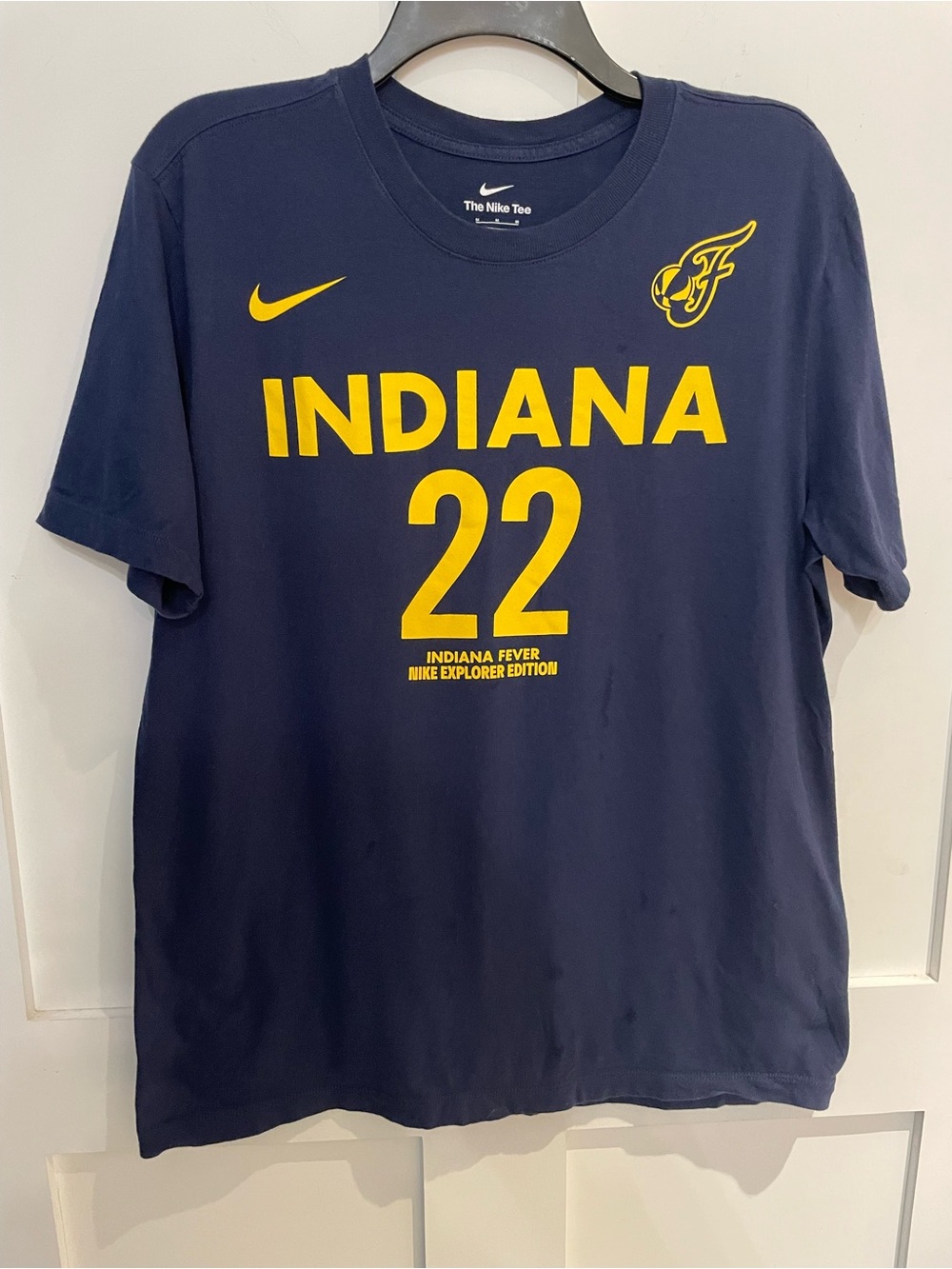 Nike Explorers Edition Indiana Fever Navy/Yellow '22' Short-Sleeve Women’s tee M